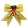 allgala Christmas Decorative Bows for Wreath Garland Treetopper Christmas Tree (14" Jumbo Gold 2-PK)-XBW93016 view 1