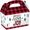 "Peace Love Joy" Small Christmas Gable Boxes, 4.5" H x 4.8" W x 2.4" D, 5 Ct. view 1