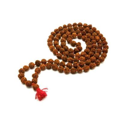 Om Pooja Shop 4mm - 5 Mukhi Rudraksha Mala for Worship