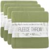 (24 Pack) Bulk Fleece 50x60 Throw Blankets for Wedding Favors, Homeless Women, Men, Homes, Bed, Sofa, Couch, Office, Pet Blankets, Travel | Soft Warm Lightweight Throw Blankets in Bulk (Green) view 1