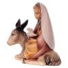 Holyart Young Girl with Doves on Donkey, 12 cm Nativity Original Comet Model, in Painted Valgardena Wood view 2