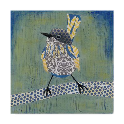 Trademark Fine Art Patchwork Wren I by Grace Popp, 18x18