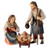 Holy Family with Baby in Manger, 10 cm Nativity Original Shepherd Model, in Painted Valgardena Wood view 1