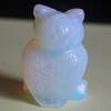 1.5'' Hand Carved Mixed gemstome Crystal owl Animal Figurine Animal Carving (White opalite) view 2