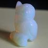 1.5'' Hand Carved Mixed gemstome Crystal owl Animal Figurine Animal Carving (White opalite) view 3