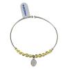 Holyart Rosary Bracelet in Golden 925 Sterling Silver with Hexagonal Beads 5 mm and Saint Benedict Cross view 2