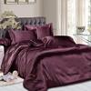 Reliable Bedding Silk Satin Sheets Set | Silk Satin Sheets Set Full | Full Sheets Set Wine | Silk Fitted Sheet 26 Inch Deep Pocket | 4 Pc Sheet Set | Silk Flat Sheet & Pillowcases Set. view 1
