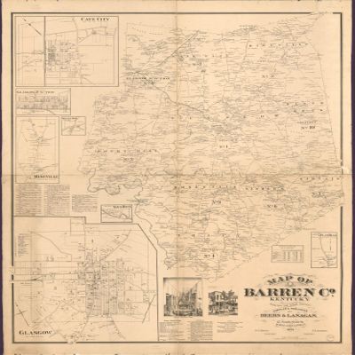18" x 24" 1879 Map of Barren County Kentucky