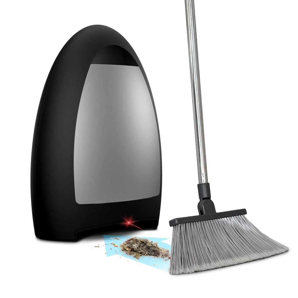 EyeVac Home Touchless Vacuum Automatic Dustpan - Great for Sweeping Pet Hair Food Dirt Kitchen - Ultra Fast & Powerful, No More Bending Down, Bagless, Corded, Automatic Sensor, 1000 Watt (Matte Black)