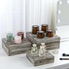 MyGift 3 Piece Rustic Solid Torched Wood Dessert Cake and Cupcake Stand, Decorative Box Display Risers view 2