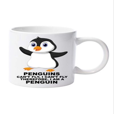 LBS4ALL I am a Penguin 11oz Ceramic Mug Gift Xmas Birthday Christmas Fathers Day Mothers Day