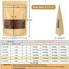 Blisstime Stand Up Pouches, 50 Pack Kraft Paper Bags with Matte Window and Tear Notch Resealable Bags for Small Business Home Use (6 x 8.1 Inches) view 2