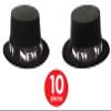 Beistle New Years Hats, Full, Black/White view 3