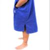 Curve Kids Hooded Towel Swimming Robe Surf Beach Poncho in Microfiber w Adjustable Sleeves (Choose Color) (Black, Teen) view 3