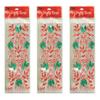 Beistle Candy Cane & Holly Cello Bags 75 Piece, 4" x 9" x 2", Red/White/Green view 1