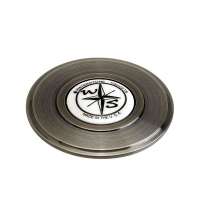 Waterstone 4070-PN Traditional Sink Hole Cover - Compass Button Polished Nickel