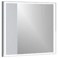 ADM Rectangular Wall Mounted Framed LED Mirror, Glossy White, 24"