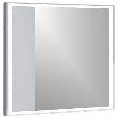 ADM Rectangular Wall Mounted Framed LED Mirror, Glossy White, 24"