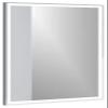 ADM Rectangular Wall Mounted Framed LED Mirror, Glossy White, 24" view 1