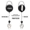 SAMSFX Tape Measure Retractor Fly Fishing Zinger Retractors Carabiner Style Clip on Back Tether Tools Badge Holder (2PCS in Pack) view 3