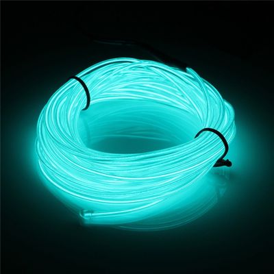 JIGUOOR EL Wire Battery Pack 16.4ft / 5m Bright Neon Light Strip 360 Illumination Neon Tube Rope Lights for DIY, Festival, Party Decoration, Pub, Halloween, Chrismas (16.4ft / 5m, Light Green)