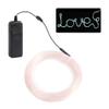 JIGUOOR EL Wire Battery Pack 16.4ft / 5m Bright Neon Light Strip 360 Illumination Neon Tube Rope Lights for DIY, Festival, Party Decoration, Pub, Halloween, Chrismas (16.4ft / 5m, Light Green) view 2