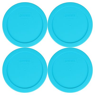 Pyrex 7201-PC 4-Cup Surf Blue Food Storage Lid (4-Pack) - Made in USA