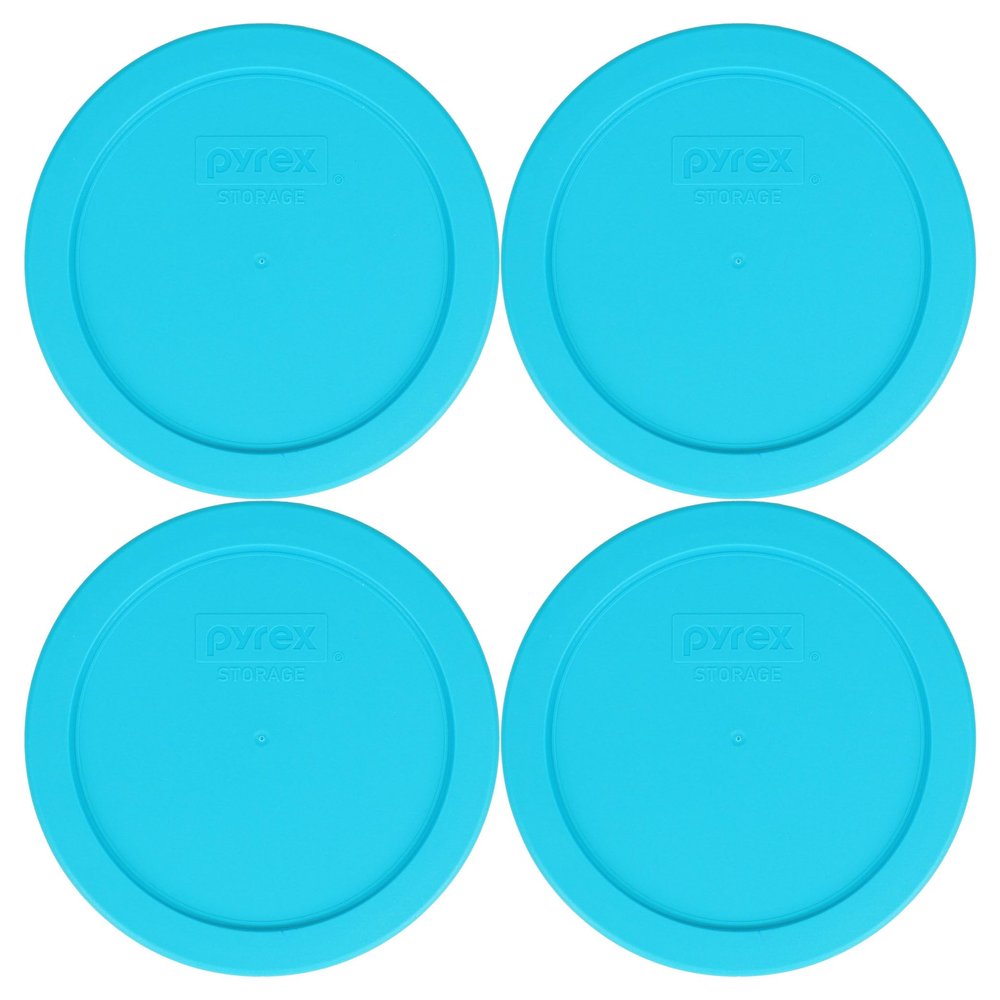 Pyrex 7201-PC 4-Cup Surf Blue Food Storage Lid (4-Pack) - Made in USA