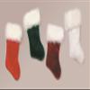 Costume SuperCenter Traditional White Velvet Plush Christmas Stocking with Faux Fur White Cuff 21 view 1