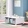 RiverRidge Kids Desk and Activity Table with 6 Storage Cubbies for Folding Bins - Art Craft or Train Table Design for Play Area Toy Organization - White view 2