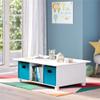 RiverRidge Kids Desk and Activity Table with 6 Storage Cubbies for Folding Bins - Art Craft or Train Table Design for Play Area Toy Organization - White view 4