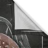 Lunarable Coffee Kitchen Curtains, Mocha Cup Hot Chocolate Espresso Old Fashioned Italian Chalkboard Design, Window Drapes 2 Panel Set for Kitchen Cafe Decor, 55" X 39", Grey Black view 3
