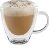 Circleware Thermax Double Wall Insulated Heat Resistant Glass Coffee Mugs with Handle, 2-Piece Set, Home and Kitchen Entertaining Drinking Beverage Tea, Cappuccino Espresso, Shots Cups, 8 oz.2pc view 2