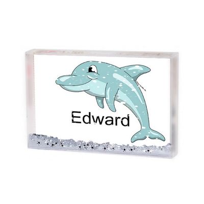 PrintedPerfection.com Personalized Dolphin Snow Globe Frame Gift