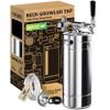 NutriChef Pressurized Growler Tap System, 128oz Stainless Steel Mini Keg Dispenser Portable Kegerator Kit, Co2 Pressure Regulator Keeps Carbonation for Craft Beer, Draft and Homebrew view 1