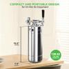 NutriChef Pressurized Growler Tap System, 128oz Stainless Steel Mini Keg Dispenser Portable Kegerator Kit, Co2 Pressure Regulator Keeps Carbonation for Craft Beer, Draft and Homebrew view 2