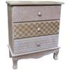 Jeco Wooden 3 Drawers Wood Cabinet, One Size, Natural view 1