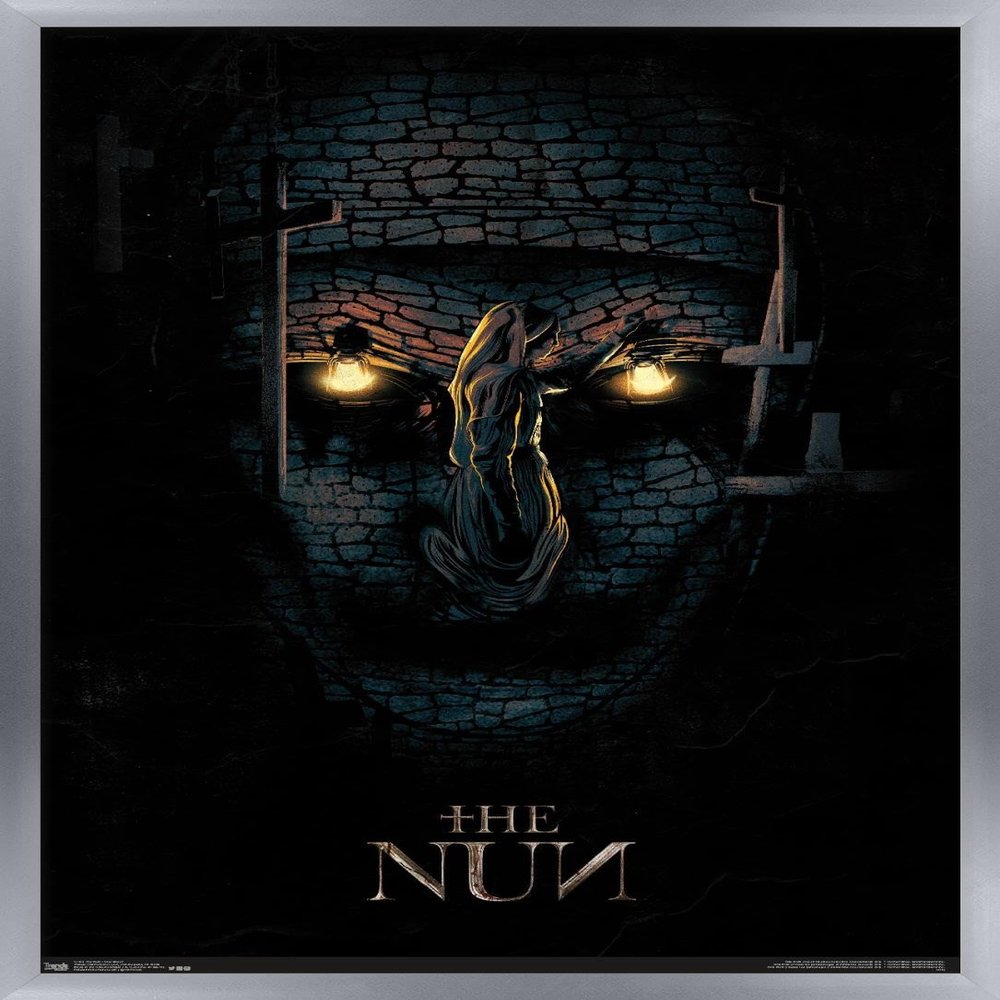 Trends International The Nun - One Sheet Wall Poster, 22.375" x 34", Silver Framed Version