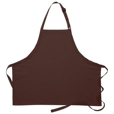 DayStar Apparel 200NP No Pocket Bib Apron, Brown