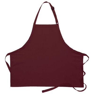 DayStar Apparel 200NP No Pocket Bib Apron, Maroon