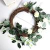 12" Natural Grapevine Wreath, DIY Rustic Ring Wreath Christmas Wreath Door Garland Home Decoration Gift Hanging Decor view 1