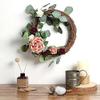 12" Natural Grapevine Wreath, DIY Rustic Ring Wreath Christmas Wreath Door Garland Home Decoration Gift Hanging Decor view 2