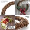 12" Natural Grapevine Wreath, DIY Rustic Ring Wreath Christmas Wreath Door Garland Home Decoration Gift Hanging Decor view 4
