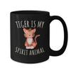 BeeTeeStore Tiger Is My Spirit Animal Coffee Mug - Large 15oz Black Ceramic Tea Cup for Animal Lovers - Funny Big Cat Graphic Design for Home and Office - Thoughtful Gift for Tiger Moms and Dads view 2