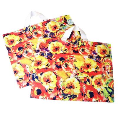 Panda Legends Flower - 50 Pcs Plastic Gift Bags Boutique Bags Retail Shopping Bags