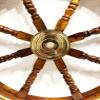 36" Nautical Marine Wooden Steering Ship Wheel Brass Ring Pirate Captain Ship Wall Decor view 3