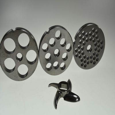 4 pc SET size #12 Meat grinder plates and Knife for LEM Cabelas 3/4 HP Torrey Biro etc. PLEASE READ DESCRIPTION