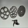 4 pc SET size #12 Meat grinder plates and Knife for LEM Cabelas 3/4 HP Torrey Biro etc. PLEASE READ DESCRIPTION view 1