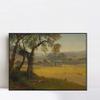 INVIN ART Framed Canvas Giclee Print Art People under the big trees by Albert Bierstadt Wall Art Living Room Home Office Decorations(Black Slim Frame,20"x24") view 1