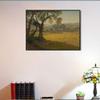 INVIN ART Framed Canvas Giclee Print Art People under the big trees by Albert Bierstadt Wall Art Living Room Home Office Decorations(Black Slim Frame,20"x24") view 3